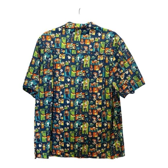 Disney Parks Pixar Characters Button-Down Short Sleeve Shirt Mens medium - Picture 5 of 9